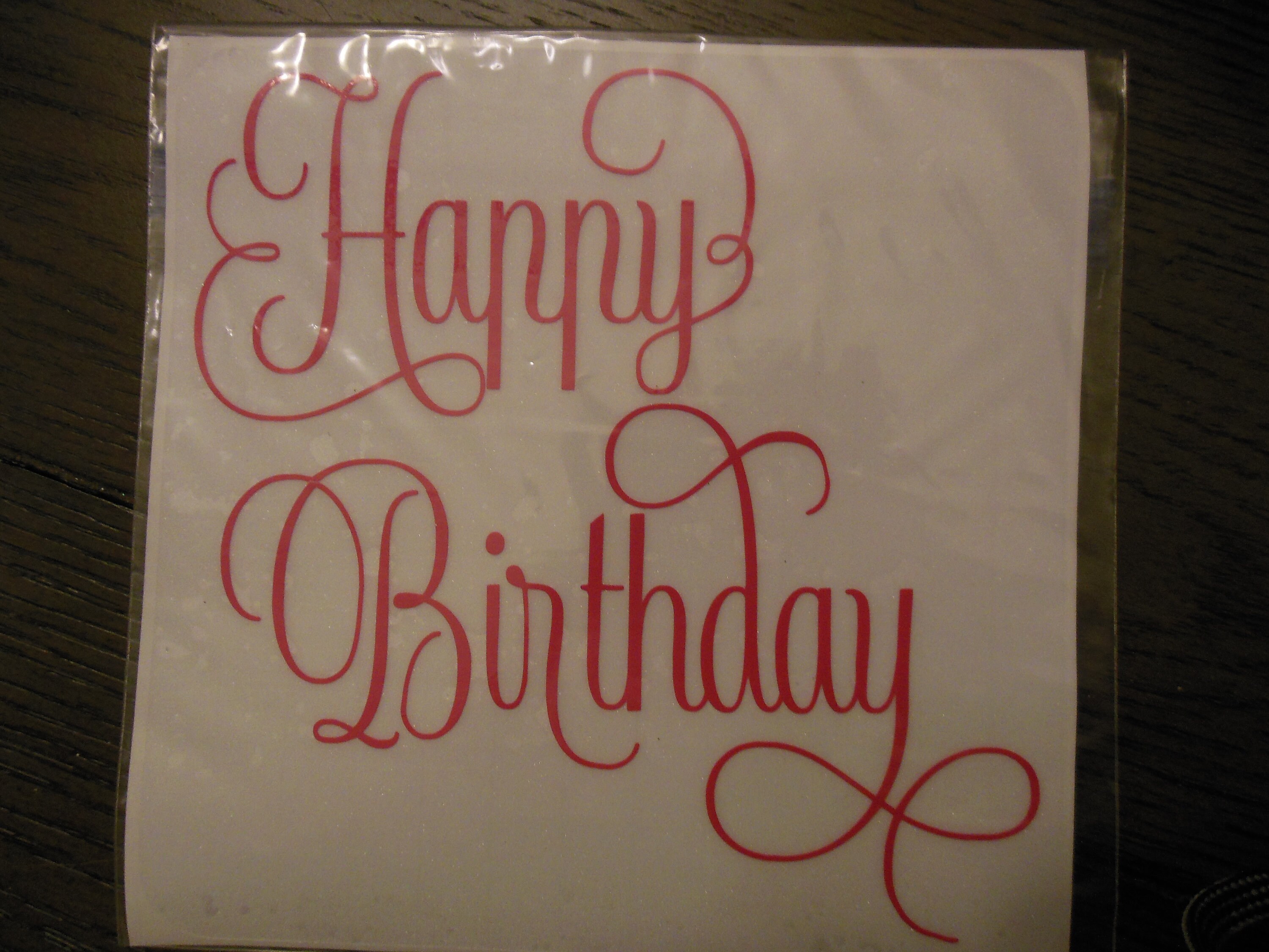 Happy Birthday Window Cling for 7 Lighted Glass Block Etsy
