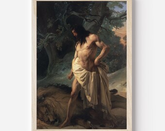 Samson and the Lion | Francesco Hayez | Sensual Victorian