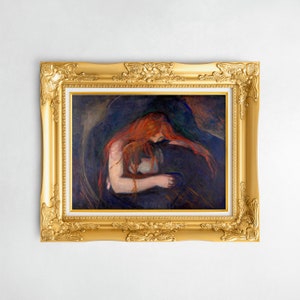 ムンクMunch [ 慰め ]1894年作/ 厚紙に色鉛筆( 複製画 )簡易額装