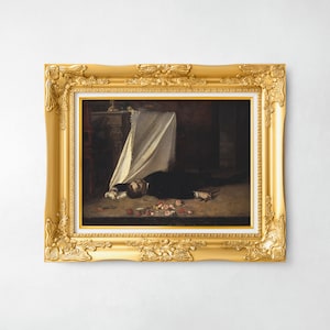 Epilogue | Gustaf Cederström | Macabre Victorian Still Life Death Art Print | Dark Gothic Vanitas Flower Painting | Digital Download