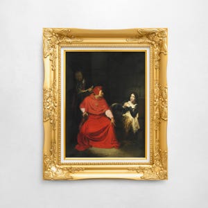 Joan Of Arc, Sick, Interrogated In Prison By The Cardinal Of Winchester | Paul Delaroche | Dark Religious Faith Art Print | Digital Download