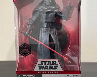 Star Wars Disney Store Elite Series Die-Cast Bundle – Kylo Ren, Rey with BB-8, Baze Malbus – Mint in Package – Collectible Action Figures