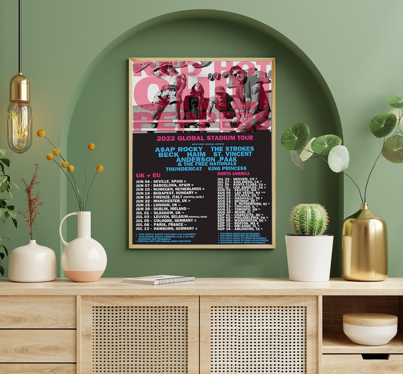 Red Hot Chili Peppers World Tour 2022 Poster, The Chili Peppers Poster