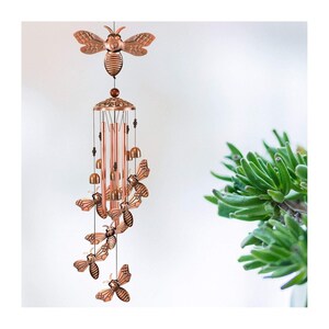Minimalist WINDCHIME BEE Outdoor Wind Chimes Suncatcher Home Decor Wall Art Garden Backyard Summer Dorm Room Gifts for Her Mom Women