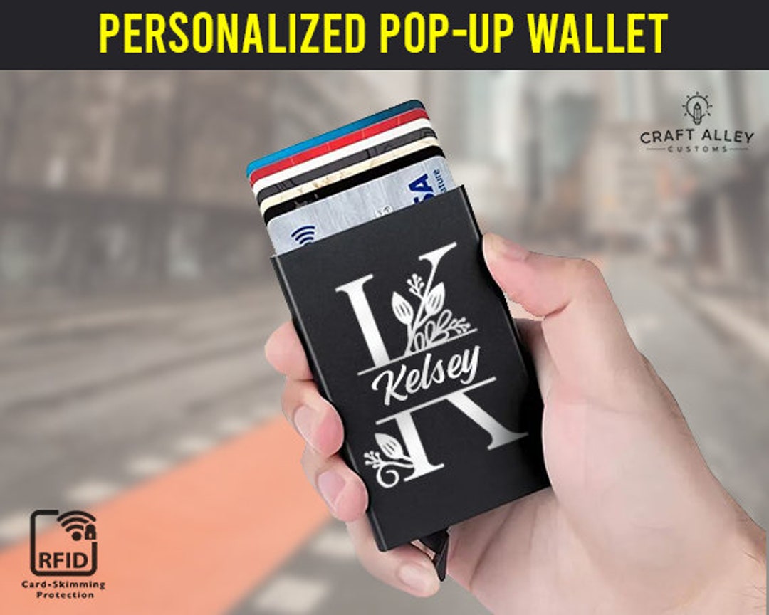 PERSONALIZED METAL WALLET // Custom Name Wallet Etsy