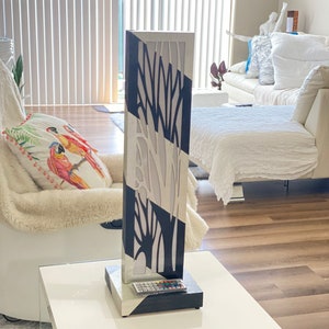 Black Silver Trees LED Table Lamp