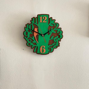 Green Tree Clock - Etsy
