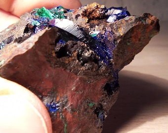 Azurite crystals