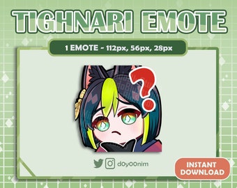 Tighnari Genshin Impact Emote Think / Twitch Emote / Discord Emote / Cute Tighnari Emote for Twitch, Discord, Youtube, Streamer, Vtuber