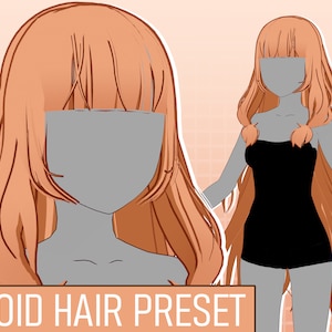 Autumn Long Hair | VRoid Hair Preset | Custom Item VRoid Studio | Ready-to-Use Hair Preset for Vroid Model
