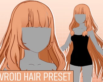 Autumn Long Hair | VRoid Hair Preset | Custom Item VRoid Studio | Ready-to-Use Hair Preset for Vroid Model