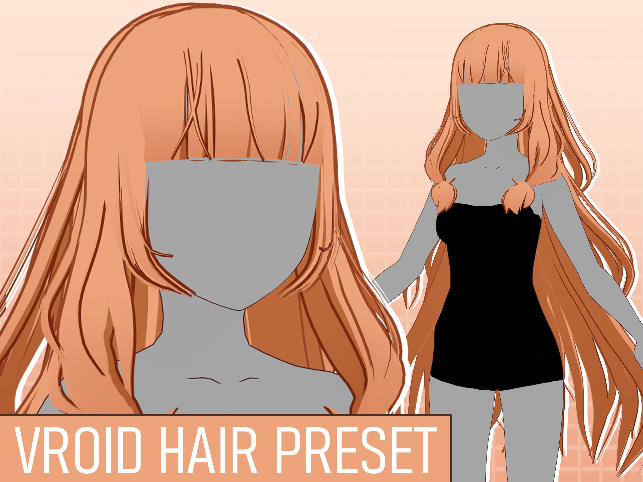 Autumn Long Hair Vroid Hair Preset Custom Item Vroid - Etsy Finland