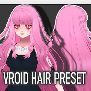 Long Wavy #1 | VRoid Hair Preset | Custom Item VRoid Studio | Ready-to-Use Hair Preset for Vroid Model