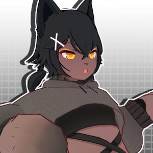 Kuro Cat Girl | Premade 3D Vroid VRM Model | Streamer and Vtuber ...