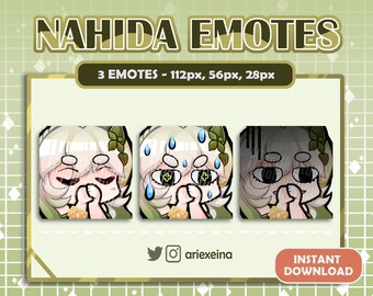 Kusanali Genshin Impact Emote Bid Pack | Twitch Emote | Discord Emote | Leuke Nahida Emotes voor Twitch, Discord, Youtube, Streamer, Vtuber