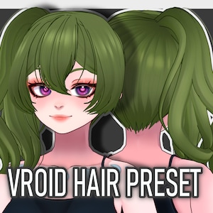 Übel Hairstyle | VRoid Hair Preset | Custom Item VRoid Studio | Ready-to-Use Hair Preset for Vroid Model