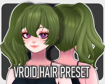 Übel-kapsel | VRoid haarvoorinstelling | Aangepast item VRoid Studio | Gebruiksklare haarvoorinstelling voor Vroid-model