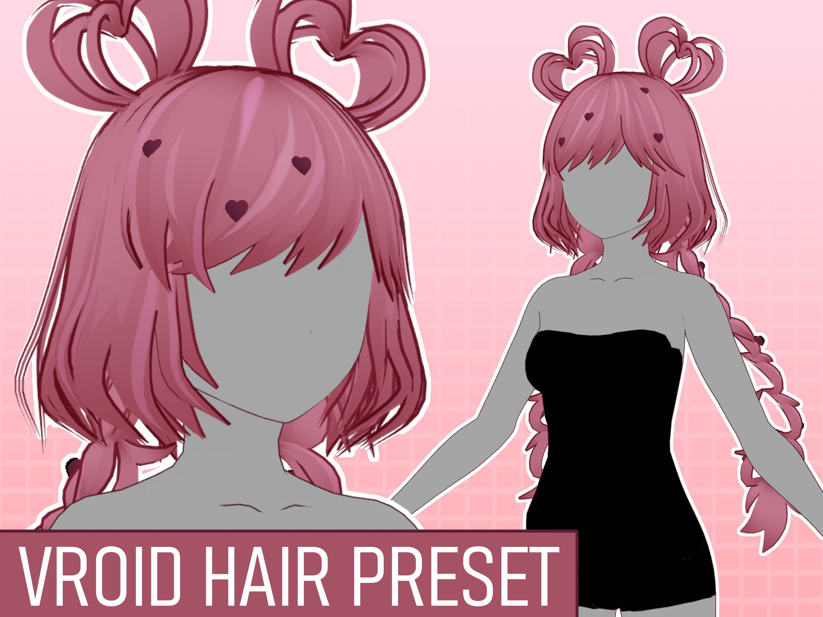 Love Twintail Vroid Hair Preset Custom Item Vroid Studio - Etsy