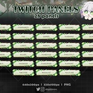Twitch Panels Nahida-themed l Panels l Lofi Aesthetic | Overlay Pack l Streamer and Vtuber | Genshin Theme