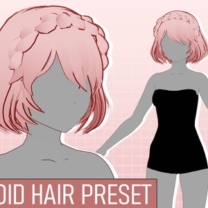 Lace Angel Braided Short Hair | VRoid Hair Preset | Custom Item VRoid Studio | Ready-to-Use Hair Preset for Vroid Model