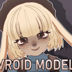 Bumpkin Bunny Avatar | Premade 3D VRoid VRM Model | Streamer and Vtuber | Expressive Ready-to-Use Model for Streaming