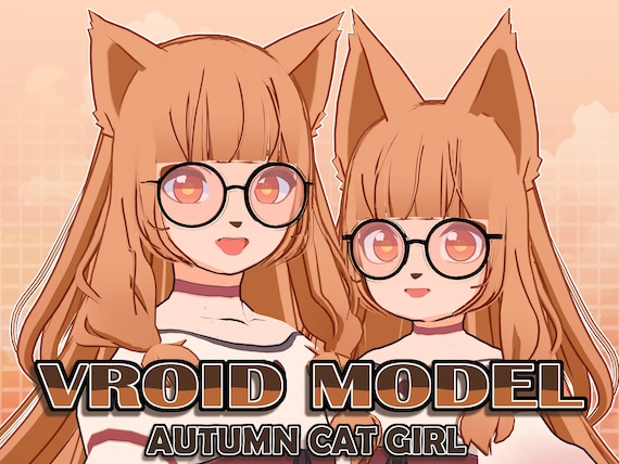 Autumn Cat Girl Set | Premade 3D VRoid VRM Model | Streamer and Vtuber | Expressive Ready-to-Use Model for Streaming