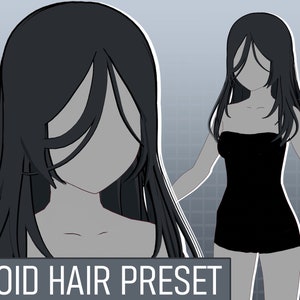 Ghost Messy Medium Hair | VRoid Hair Preset | Custom Item VRoid Studio | Ready-to-Use Hair Preset for Vroid Model