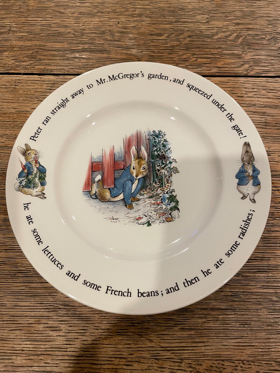 Vintage Wedgwood Peter Rabbit Childs Plate 1987 Etsy