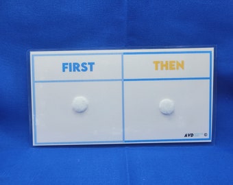 Tablero de autismo primero/luego (DESCARGA DIGITAL) / Tablero de contingencia visual / Comunicación de imágenes