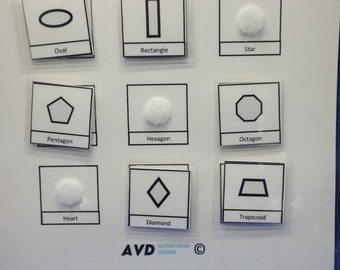 Páginas PECS de autismo (Colores y formas) (DESCARGA DIGITAL) / Comunicación de autismo no verbal / Comunicación de imágenes