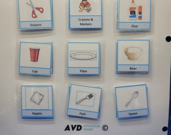 Páginas PECS de terapia de autismo (Sentimientos y suministros) (DESCARGA DIGITAL) / Comunicación de autismo no verbal / Comunicación con imágenes