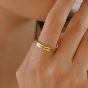 Personalized Stackable Name Ring,Heart Ring,Custom Moms Name Ring,Couple Ring,Engraved Ring,Gold Ring for Women,Anniversary Gifts for Her