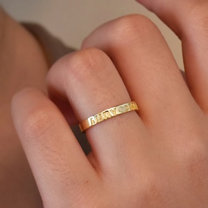 Bague personnalisée, bague message secret, bague gravée, bague prénom à empiler, bague à coordonnées personnalisées, bague initiale, cadeau unique, cadeau pour elle