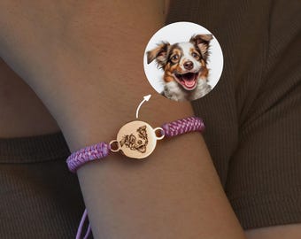 Personalisiertes Haustier Portrait Armband,Haustier Gravur Armband,Haustier Erinnerung Geschenk,Hund Katze Foto Armband,Haustier Erinnerung Schmuck,Geschenk für Haustier Liebhaber