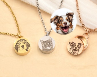 Custom Pet Fur Necklace, Pet Hair Necklace, Pet Memorial Jewelry,Pet Fur Memorial Locket,Cremation Jewelry,Pet Loss Gifts,Rainbow Bridge Pet