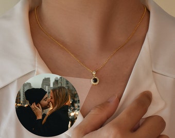 Projection Photo Necklace,Custom Photo Necklace,Personalized Projection Necklace,Memorial Pendant,Memorial Gift,Mom Necklace,Women&#39;s Gift