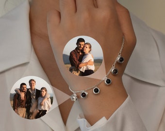 Custom Photo Projection Bracelet,Personalized Photo Bracelet,Memorial Picture Bracelet,1 to 7 photo Bracelet,Birthday Wedding Friend Gift