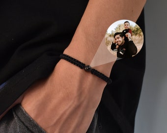 Personalized Photo Projection Bracelet, Couples bracelet, Projection bracelet, Memorial Gift,Boyfriend bracelet,Father Day Gift,Gift for Him