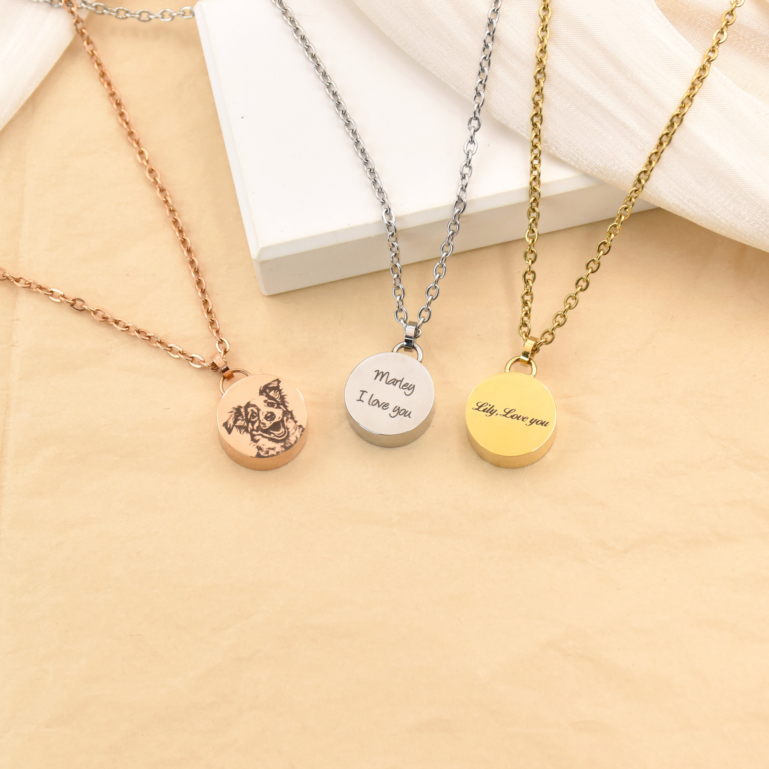 Buy Custom Pet Fur Necklace, Pet Hair Necklace, Pet Memorial