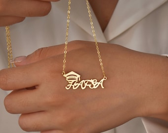 Graduation Necklace With Name,Graduation Gifts For Her, Class of 2024 Necklace, Graduation Jewellery, High School, College Graduation Gift