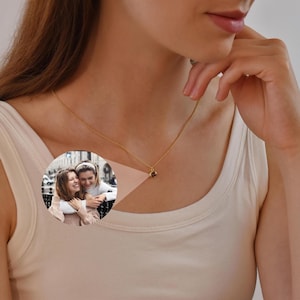 Photo Projection Necklace,Picture Projection Necklace,Custom Pendant Photo Necklace,Memorial Gift,Gift for Her,Best Friend Gift,Wedding Gift