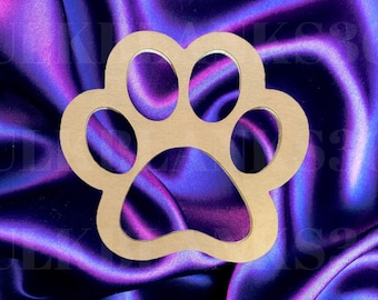 CLEAR acrylic Paw Print Outline, Acrylic cut out shapes, Clear acrylic Paw Print Cutout, DIY Craft Blanks