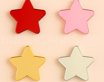 Estrellas de acrílico con efecto espejo: tapas de pendientes DIY para joyería, impresión UV y grabado