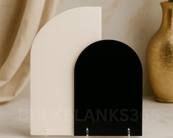 Acrylic Double Arch Blank Table Sign, Blank Wedding sign, DIY Wedding sign blank, Table number blank, Bar menu blank, DIY Wedding Sign