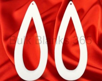 Dangle Earring Blanks | Double Sided White Acrylic | Sublimation DIY Jewelry | Sublimation Blanks