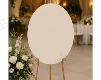 Oval Pastel Acrylic Welcome Sign Blank | Wedding Ceremony Sign | Baby Shower, Birthday, Party Backdrop | Customizable Acrylic Sign