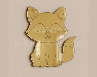 Cute Fox Nursery Wall Mirror | Woodland Baby Room Decor | Acrylic Fox Wall Art for Kids Bedroom, Playroom| Woodland Animal Nursery
