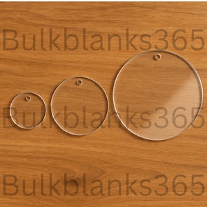 Clear Acrylic Blank, Circle Acrylic Shape, Acrylic Circle Shaped Blank, Unfinished Circle Craft Blank, Shapes for Crafts, DIY Acrylic Blank