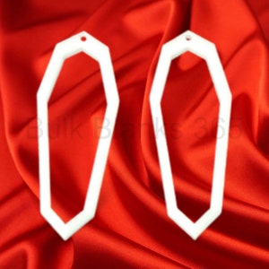 Coffin Shaped Earring Blanks, DIY Jewelry blanks, Sublimation Blanks, White Acrylic Blanks