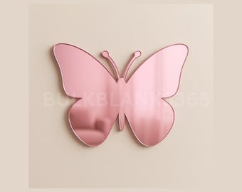 Grandkids Christmas Ornaments 1pc Wall Mirror Wooden Frame Butterfly-shaped Acrylic Cartoon Mirror Hanging Mir Personalized Grandkids Ornament